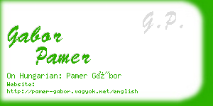 gabor pamer business card